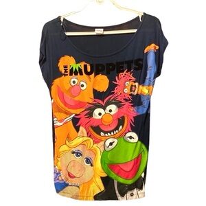 The Muppets Graphic Tee | Kermit Miss Piggy Animal | Fun Vintage Style Top